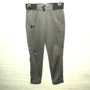 Under Armour Sweatpants Boys Sz Youth M Gray Track Performance Activewear Defec